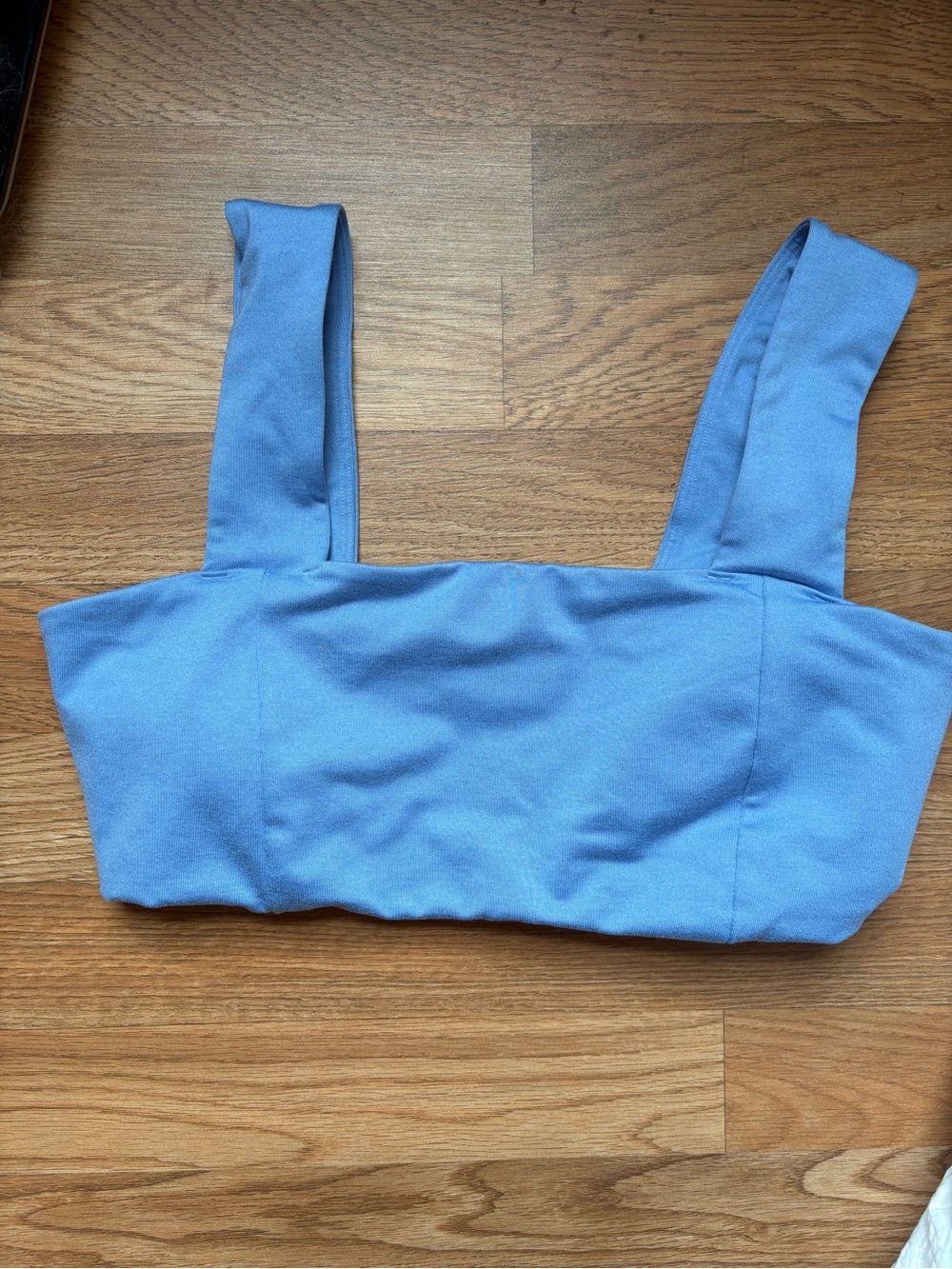Old Navy Blue Square-Neck Crop Bralette with Wide Straps